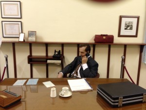 Christiaan Barnard in his office