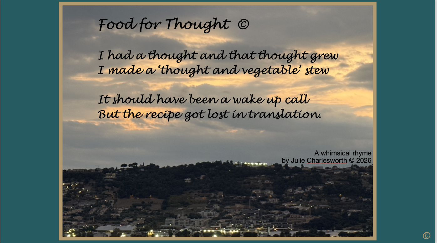 Picture poem: Food for thought